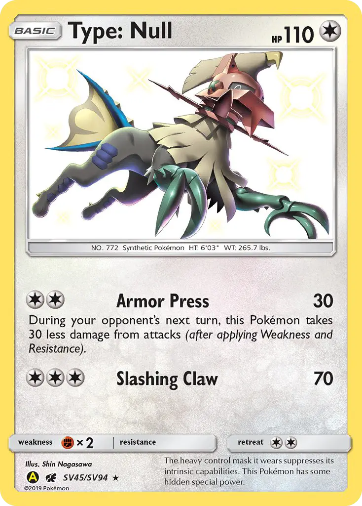 Type: Null, Hidden Fates Shiny Vault #SV45