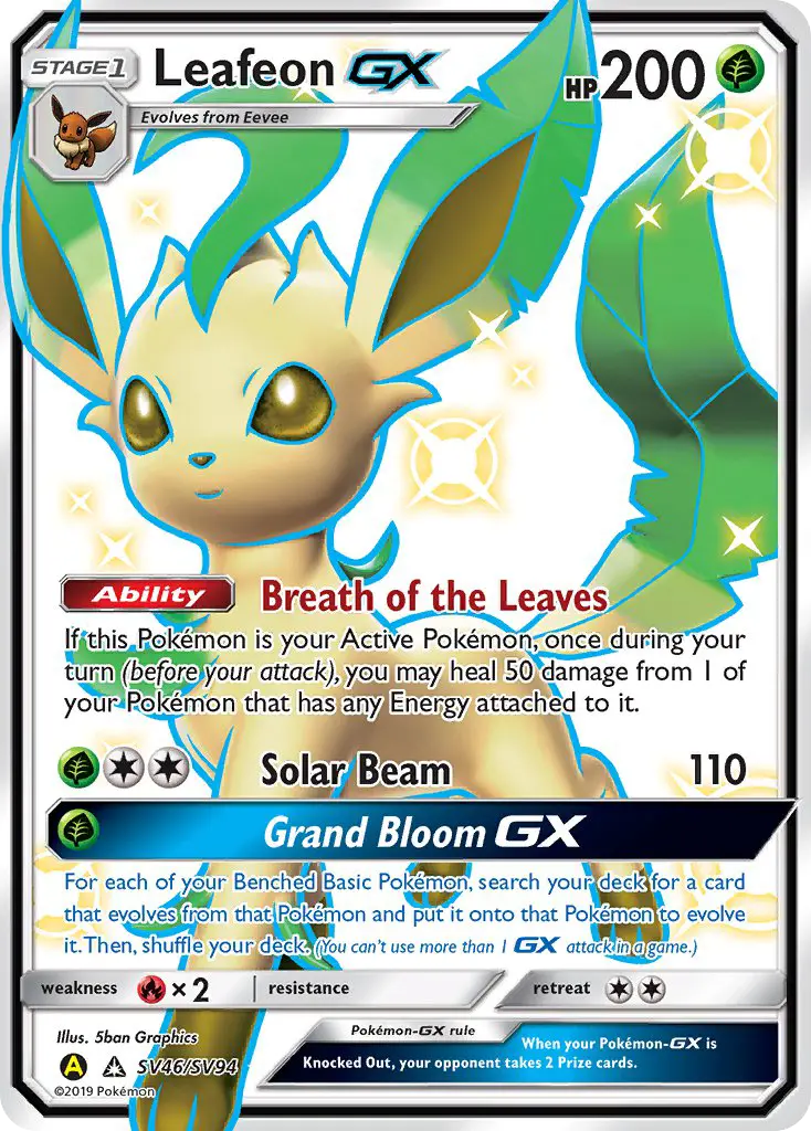 Leafeon-GX, Hidden Fates Shiny Vault #SV46