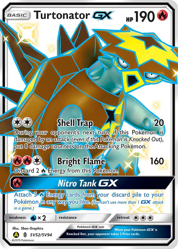 Turtonator-GX, Hidden Fates Shiny Vault #SV52