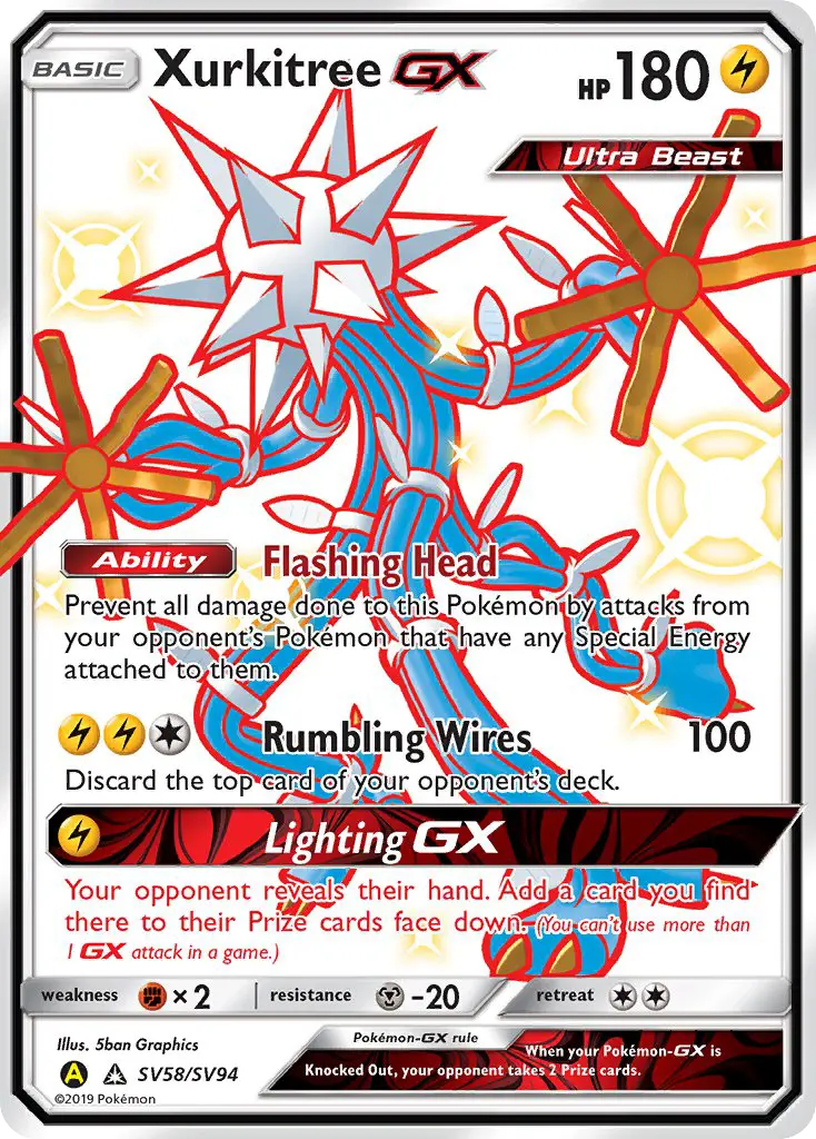 Xurkitree-GX, Hidden Fates Shiny Vault #SV58