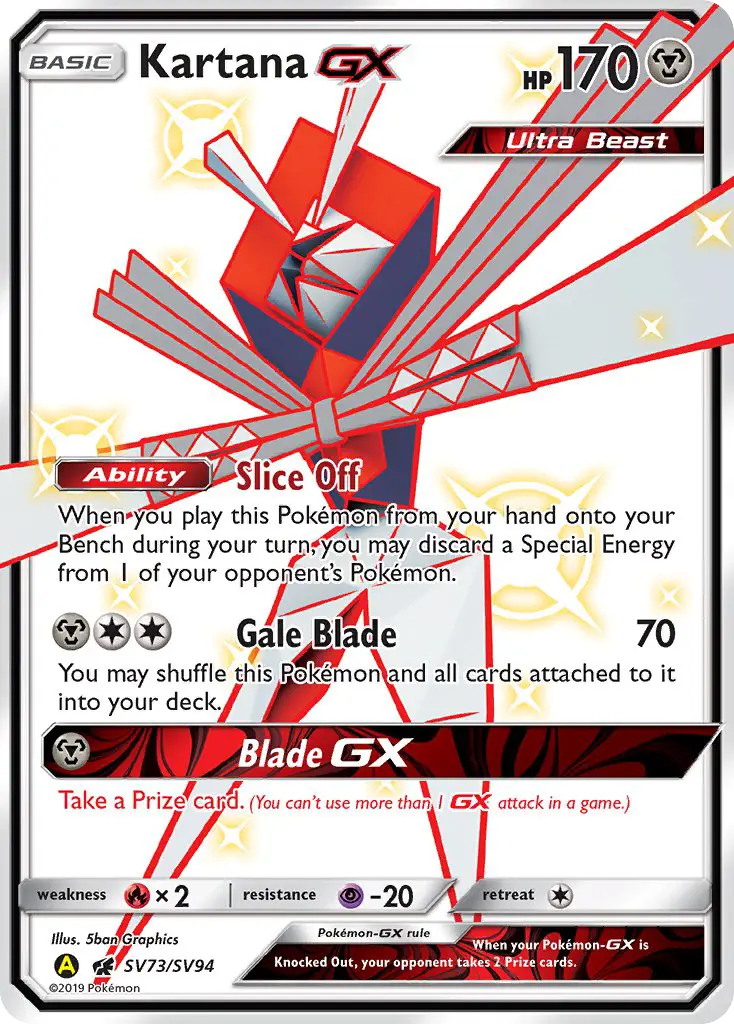 Kartana-GX, Hidden Fates Shiny Vault #SV73