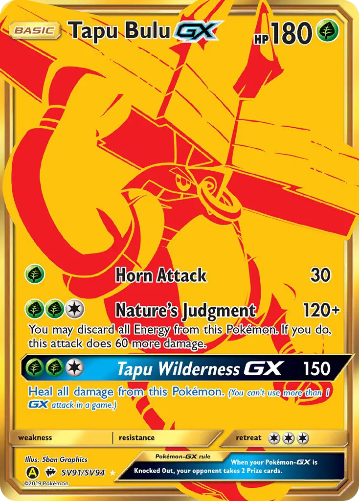 Tapu Bulu-GX, Hidden Fates Shiny Vault #SV91