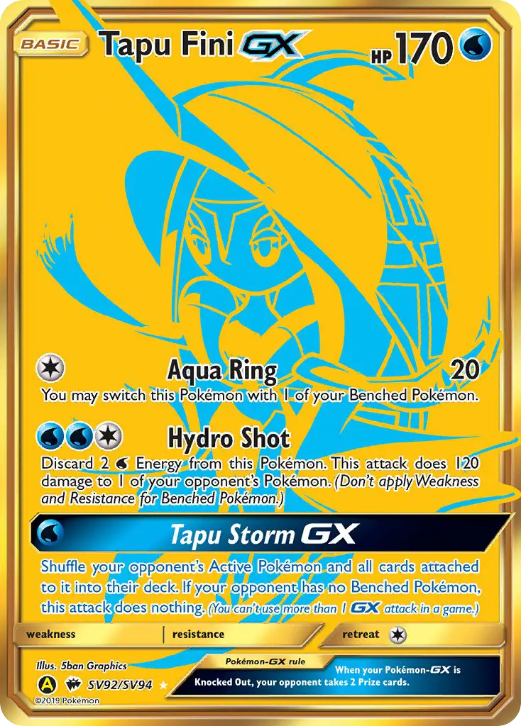 Tapu Fini-GX, Hidden Fates Shiny Vault #SV92