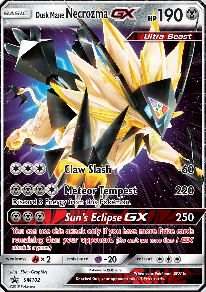 Dusk Mane Necrozma GX, SM Black Star Promos #SM102