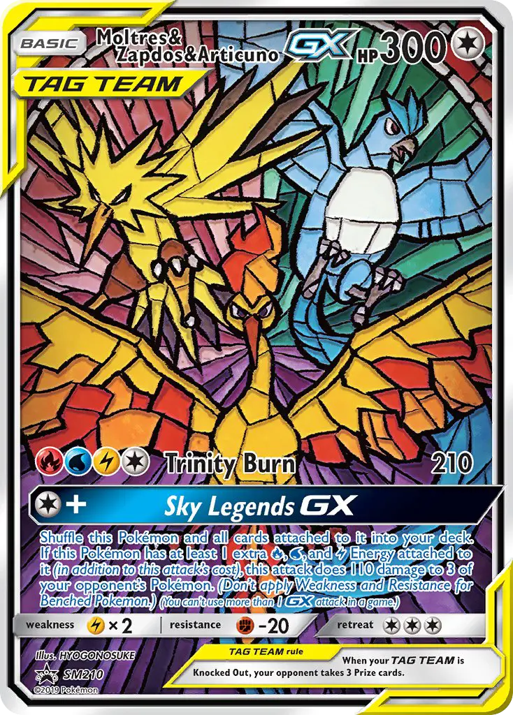 Moltres & Zapdos & Articuno GX, SM Black Star Promos #SM210