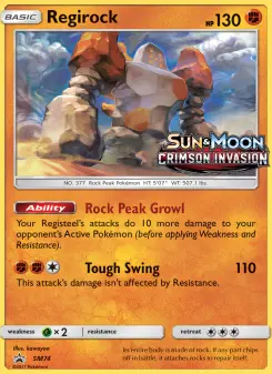 Regirock, SM Black Star Promos #SM74