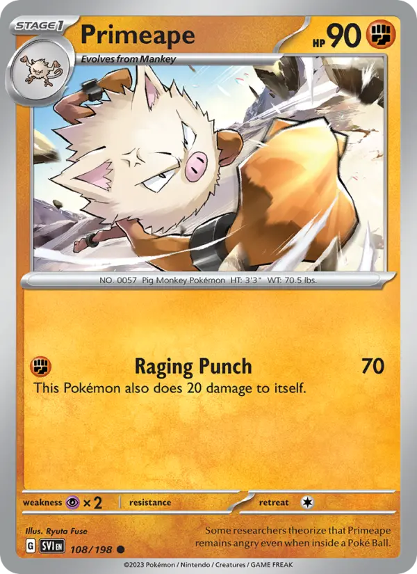Primeape, Scarlet & Violet #108