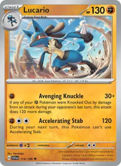 Lucario, Scarlet & Violet #114/198