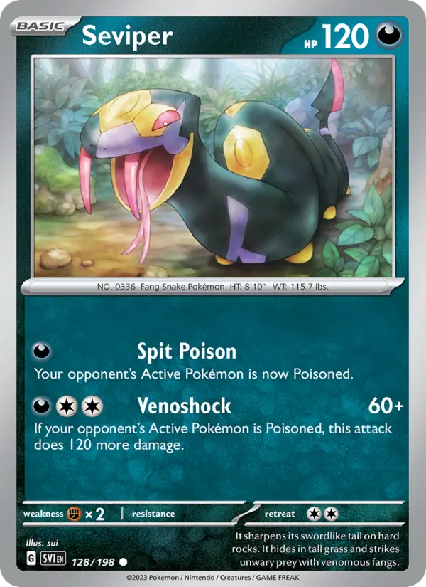 Seviper, Scarlet & Violet #128