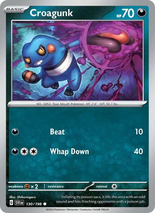 Croagunk, Scarlet & Violet #130