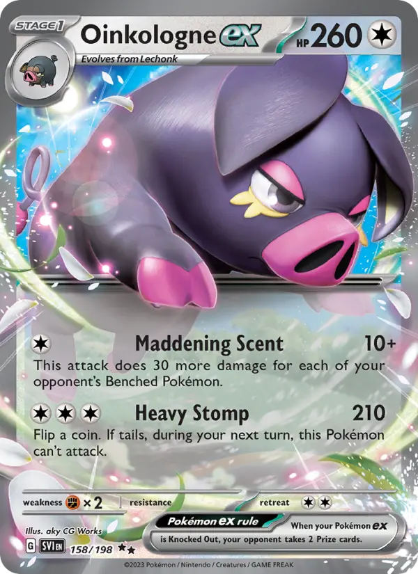 Oinkologne ex, Scarlet & Violet #158