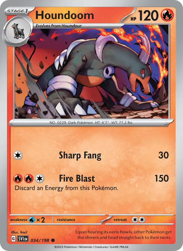 Houndoom, Scarlet & Violet #34