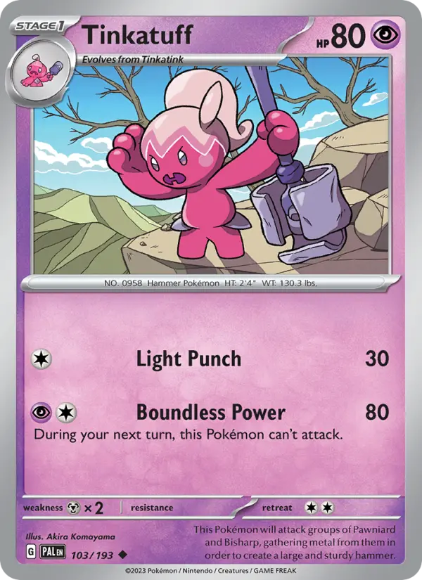 Tinkatuff, Paldea Evolved #103