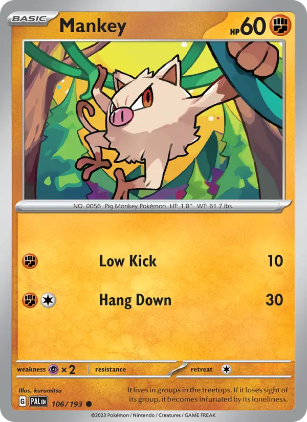 Mankey, Paldea Evolved #106