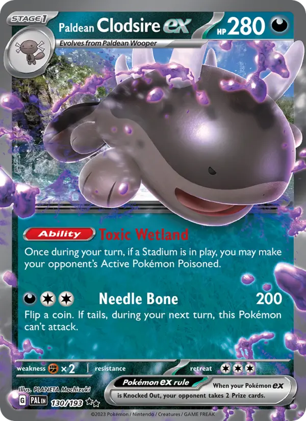 Paldean Clodsire ex, Paldea Evolved #130