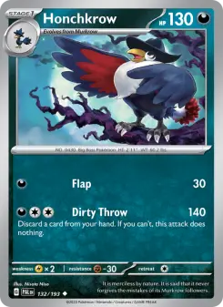 Honchkrow, Paldea Evolved #132/193