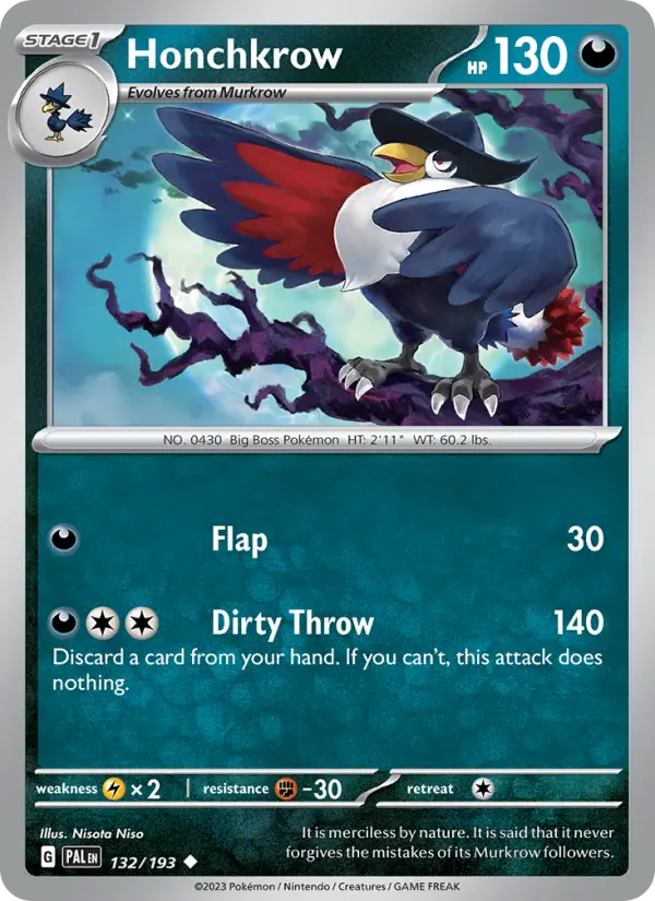Honchkrow, Paldea Evolved #132