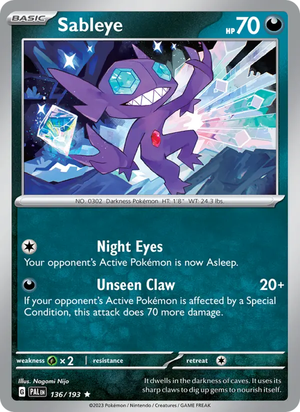 Sableye, Paldea Evolved #136