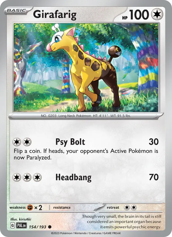 Girafarig, Paldea Evolved #154