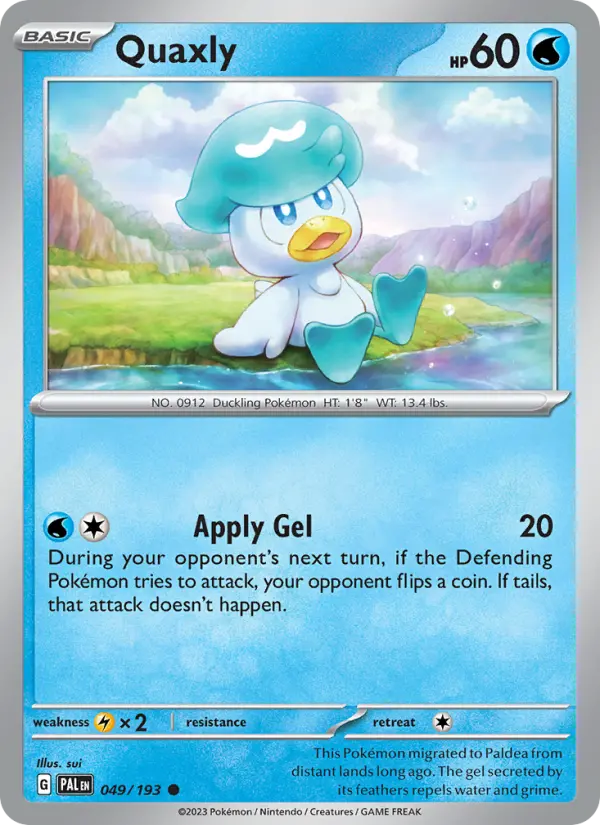 Quaxly, Paldea Evolved #49