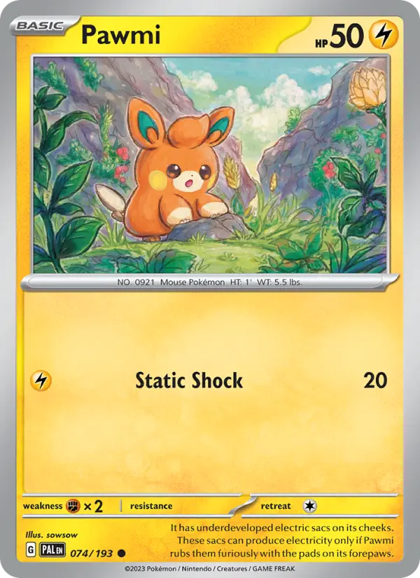 Pawmi, Paldea Evolved #74