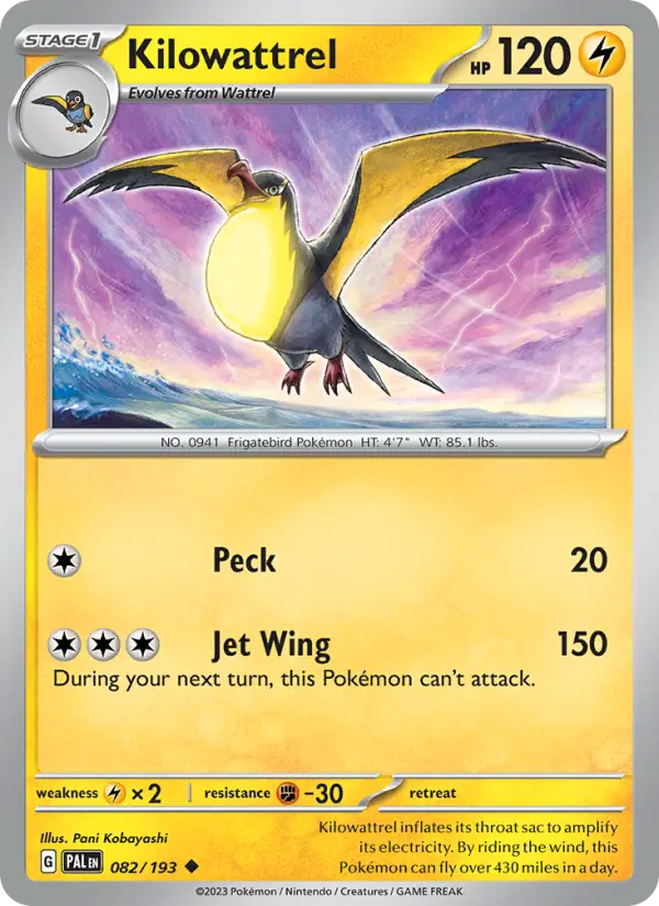 Kilowattrel, Paldea Evolved #82