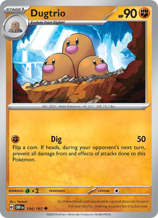 Dugtrio, Obsidian Flames #104