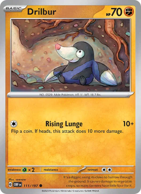 Drilbur, Obsidian Flames #111