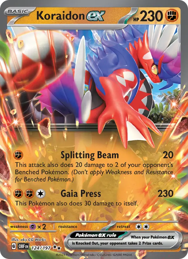 Koraidon ex, Obsidian Flames #124