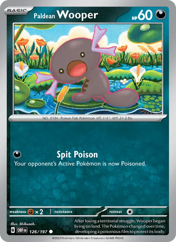 Paldean Wooper, Obsidian Flames #126