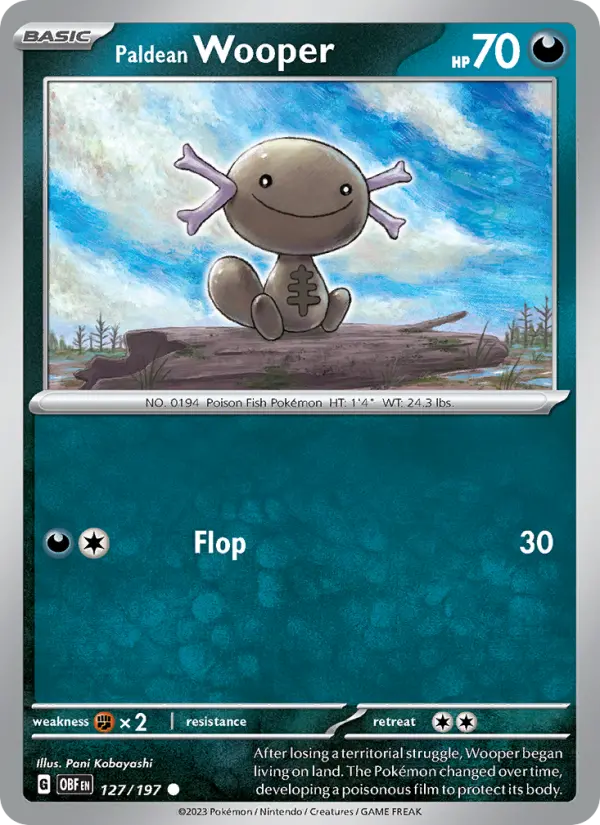 Paldean Wooper, Obsidian Flames #127
