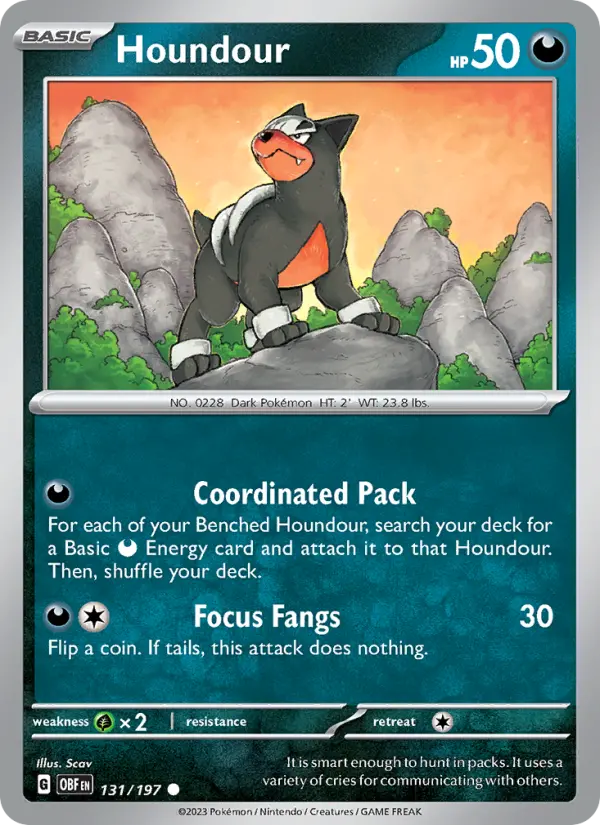Houndour, Obsidian Flames #131