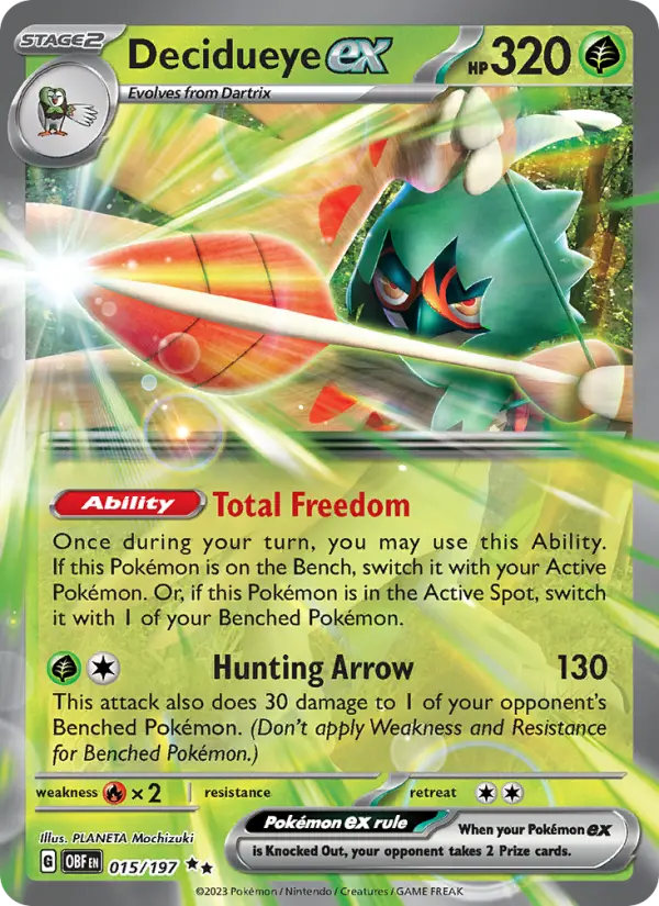 Decidueye ex, Obsidian Flames #15