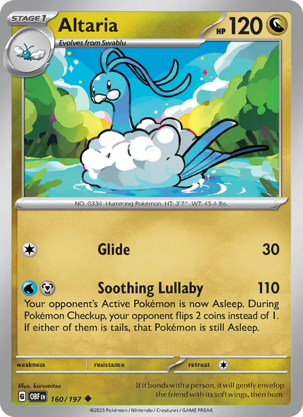 Altaria, Obsidian Flames #160