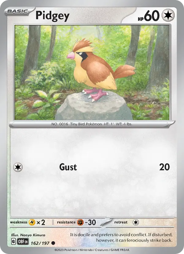 Pidgey, Obsidian Flames #162
