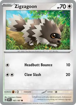 Zigzagoon, Obsidian Flames #167/197