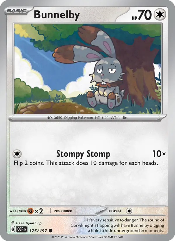 Bunnelby, Obsidian Flames #175