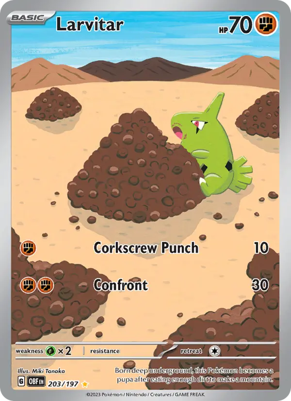 Larvitar, Obsidian Flames #203