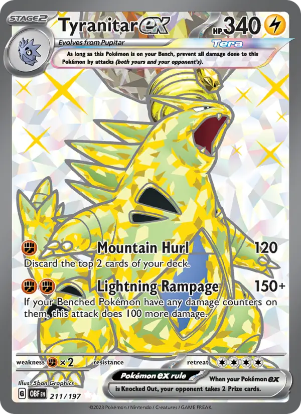 Tyranitar ex, Obsidian Flames #211