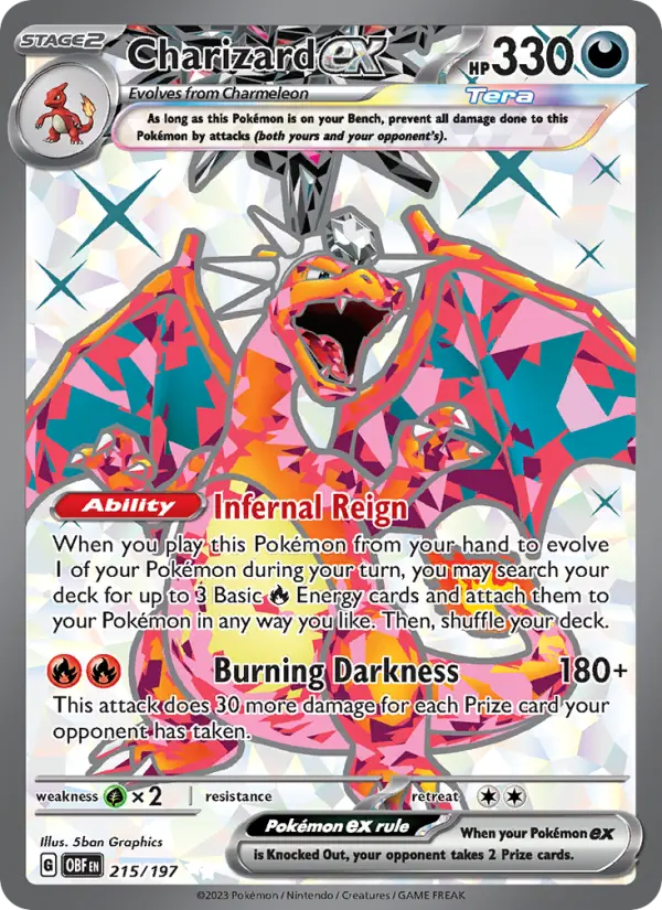 Charizard ex, Obsidian Flames #215