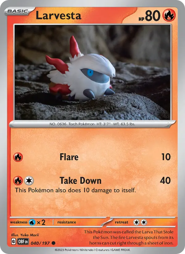 Larvesta, Obsidian Flames #40