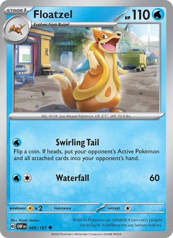 Floatzel, Obsidian Flames #49