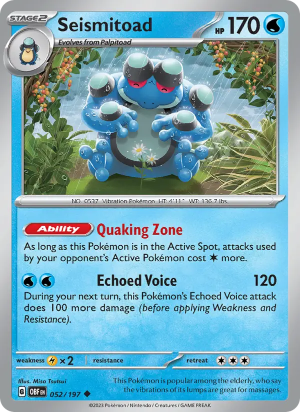 Seismitoad, Obsidian Flames #52