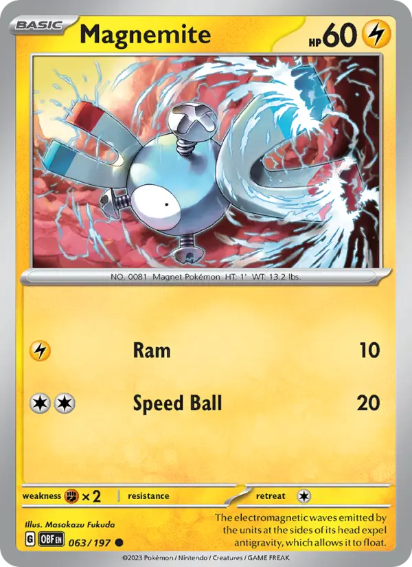 Magnemite, Obsidian Flames #63