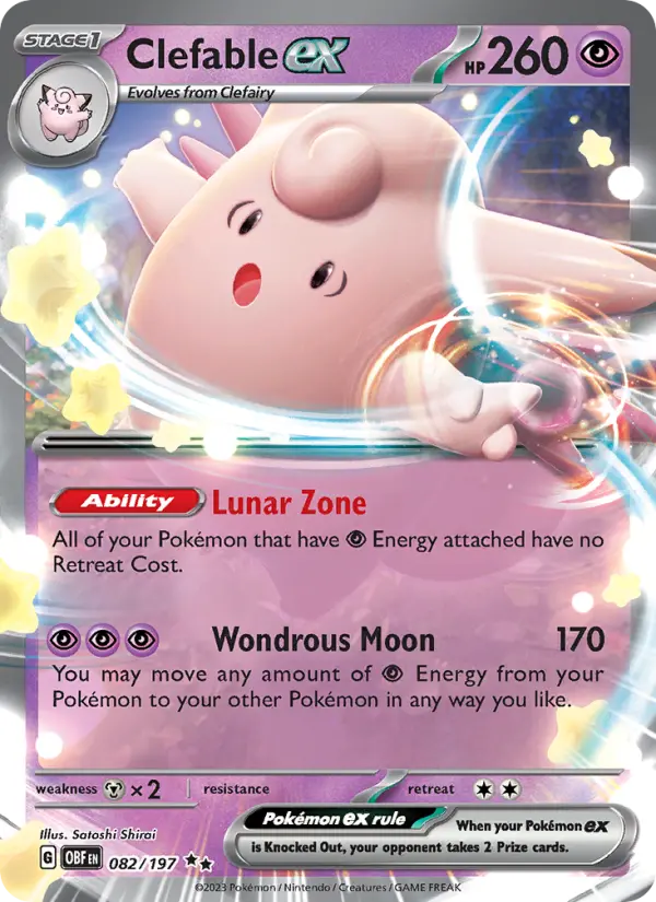 Clefable ex, Obsidian Flames #82