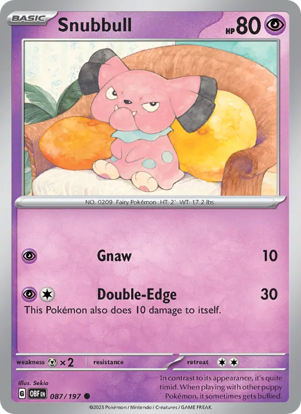 Snubbull, Obsidian Flames #87