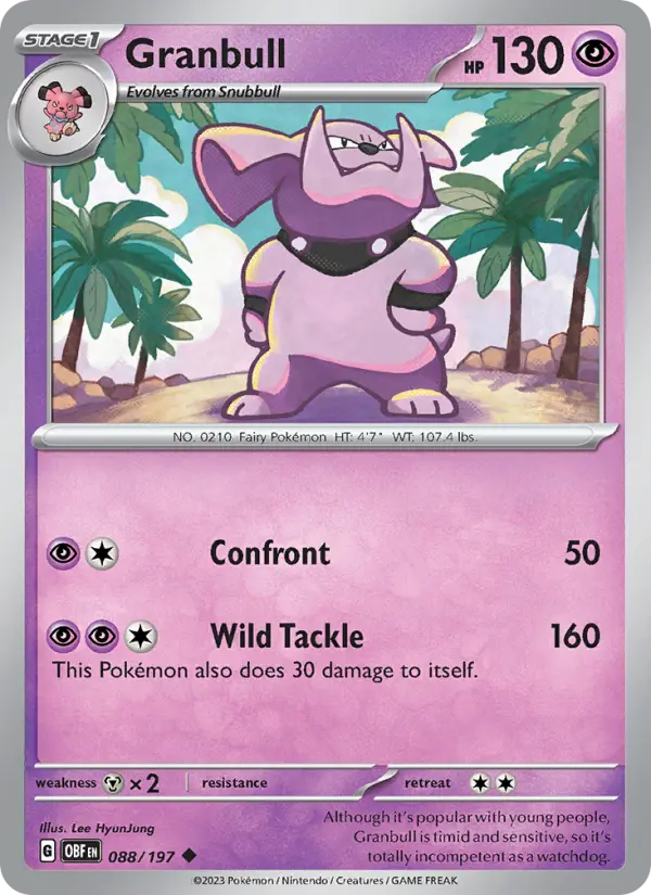 Granbull, Obsidian Flames #88