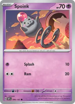 Spoink, Obsidian Flames #90/197