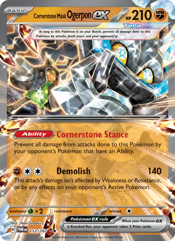 Cornerstone Mask Ogerpon ex, Twilight Masquerade #112