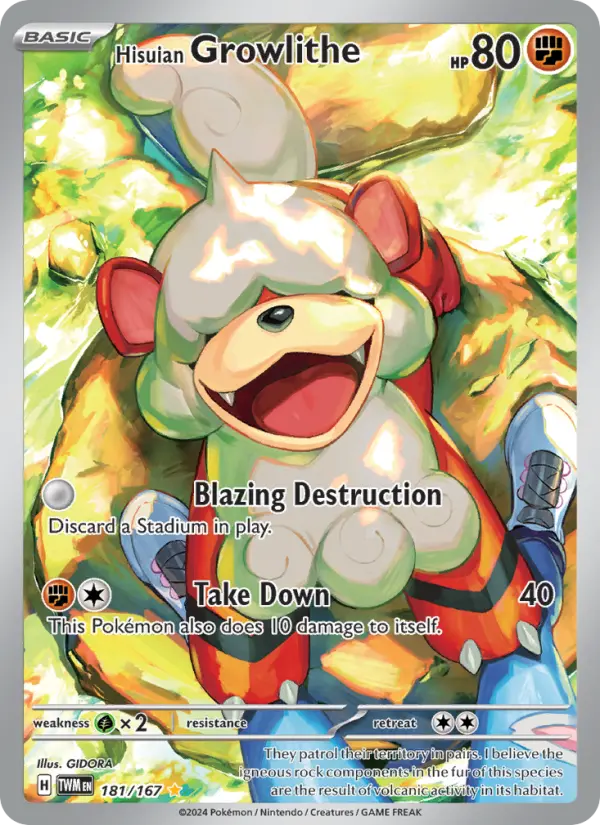 Hisuian Growlithe, Twilight Masquerade #181